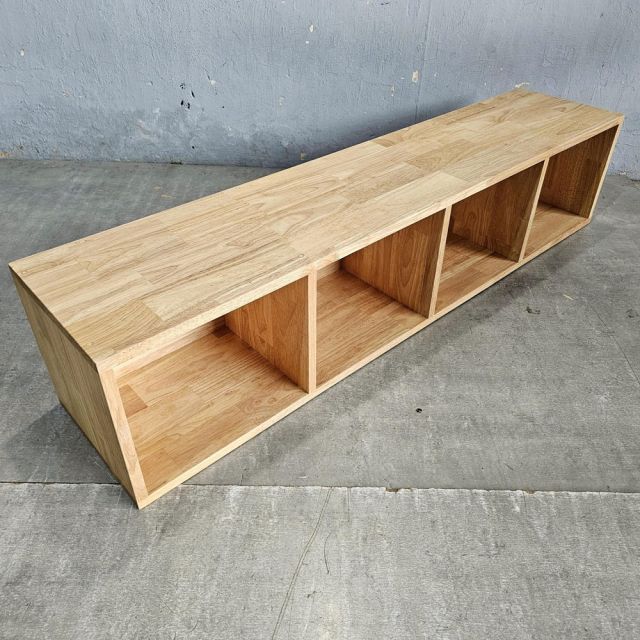 Kệ treo tường 140x30x30cm gỗ cao su KS68350