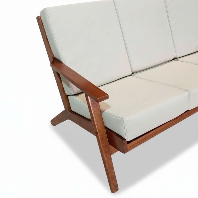 Ghế sofa Land tam 180x80x80cm bọc da Si gỗ Ash SFB68109