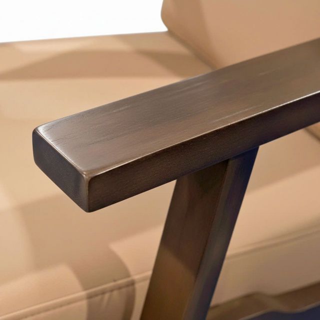 Ghế sofa đơn Land bọc da Si gỗ Ash GSD68120