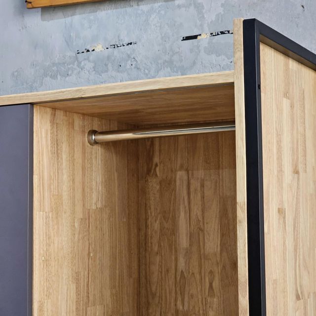 Tủ quần áo cửa lùa 106x50x200cm gỗ cao su TQA68077