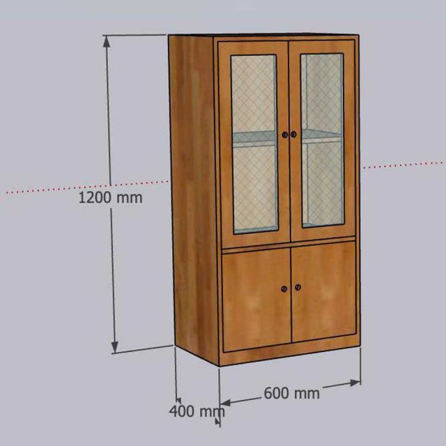 Tủ để đồ 60x40x120cm gỗ cao su KTB68240