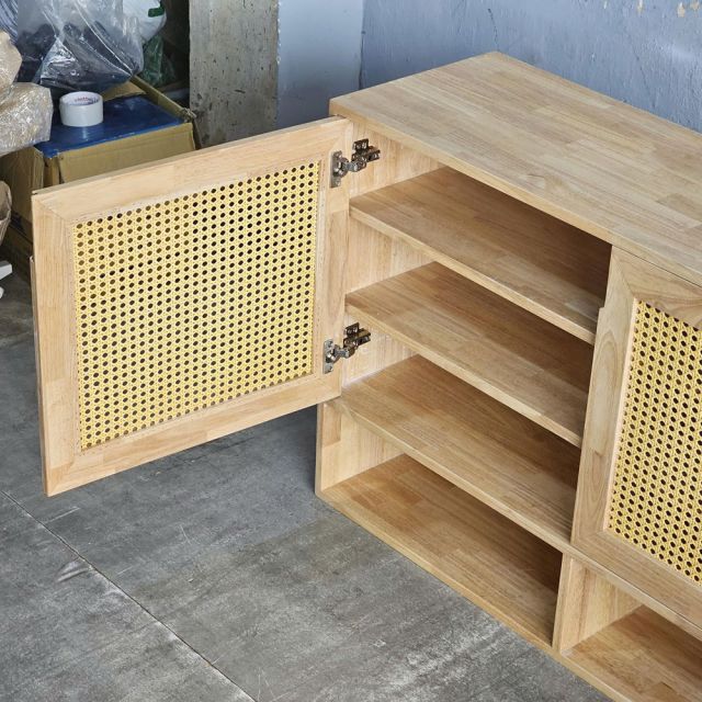 Tủ giày dép 120x35x75cm gỗ cao su KG68098