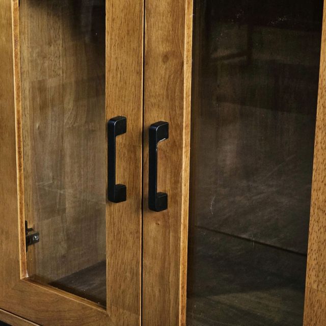 Tủ buffet cửa kính 120x40x70cm gỗ cao su KTB68239