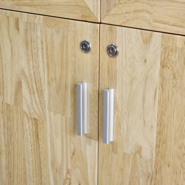 Tủ hồ sơ cửa kính có khóa 80x40x220cm gỗ cao su THS68012