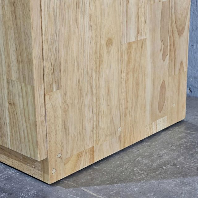 Tủ hồ sơ cửa kính có khóa 80x40x220cm gỗ cao su THS68012