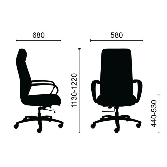 Ghế giám đốc bọc da PU tay nhôm đúc HOM1108