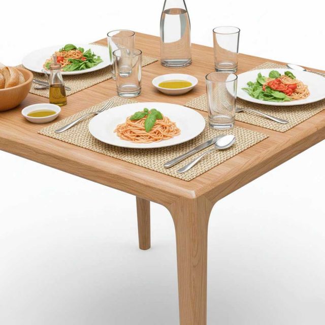 Bàn Neva vuông 80x80cm gỗ Ash BA68292