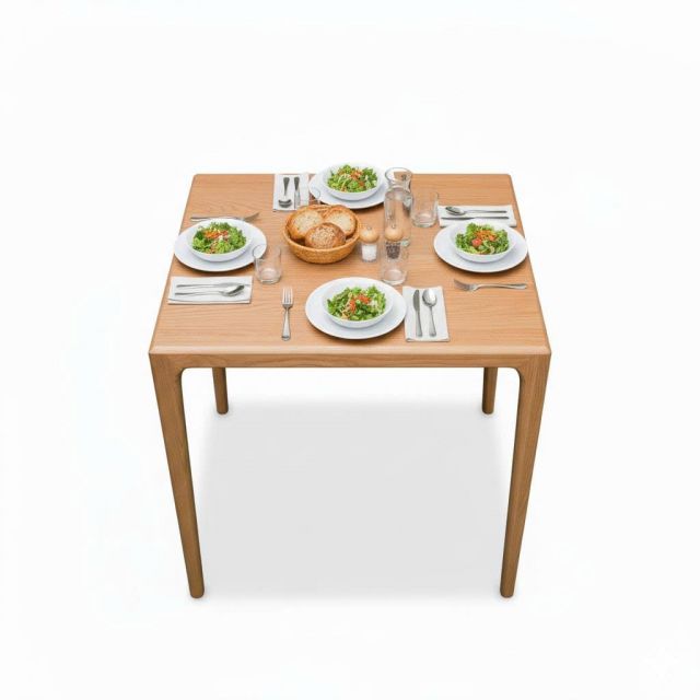 Bàn Neva vuông 80x80cm gỗ Ash BA68292