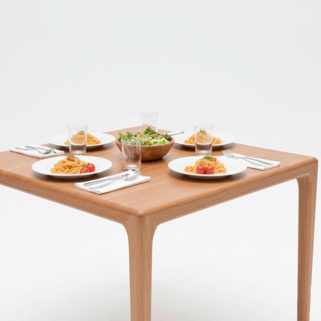 Bàn Neva vuông 80x80cm gỗ Ash BA68292