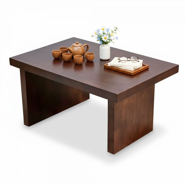 Bàn sofa ngồi bệt 90x60x30cm gỗ cao su TT68341