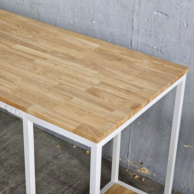 Bàn máy tính liền kệ 155x100x150cm gỗ cao su CD68041