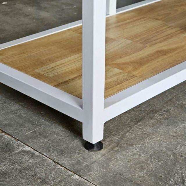 Bàn máy tính liền kệ 155x100x150cm gỗ cao su CD68041