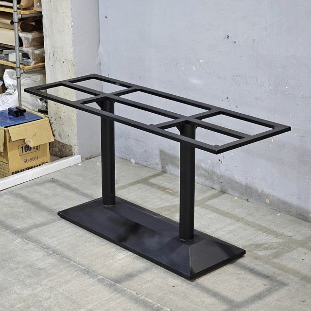 Chân sắt 2 trụ cho bàn ăn 160x50cm sơn tĩnh điện CHBBA043