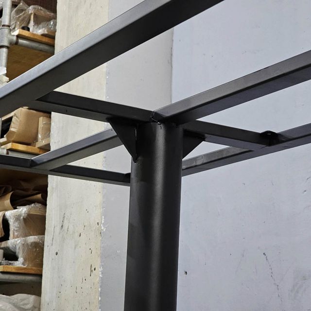 Chân sắt 2 trụ cho bàn ăn 160x50cm sơn tĩnh điện CHBBA043