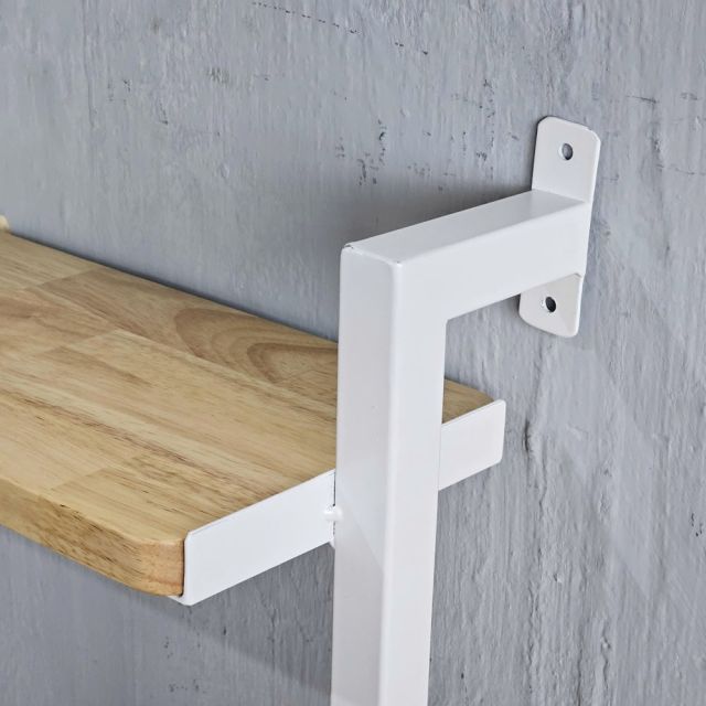 Kệ áp tường 100x17x160cm gỗ cao su KTT68049