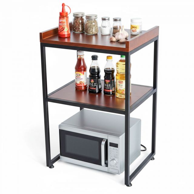 Kệ bếp 2 tầng 50x40x80cm gỗ cao su KVS68010