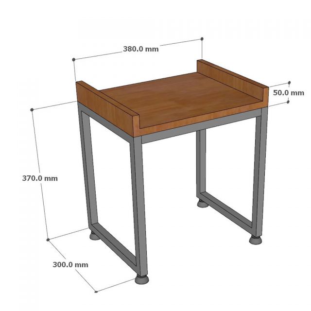 Kệ để lò vi sóng/lò nướng 38x30x37 gỗ cao su KVS68011