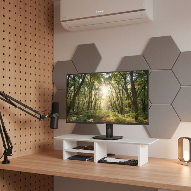 Kệ màn hình 80x22x18cm gỗ cao su MS68024