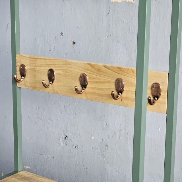 Tủ giày cửa lật kết hợp khung sắt treo đồ gỗ cao su KG68101