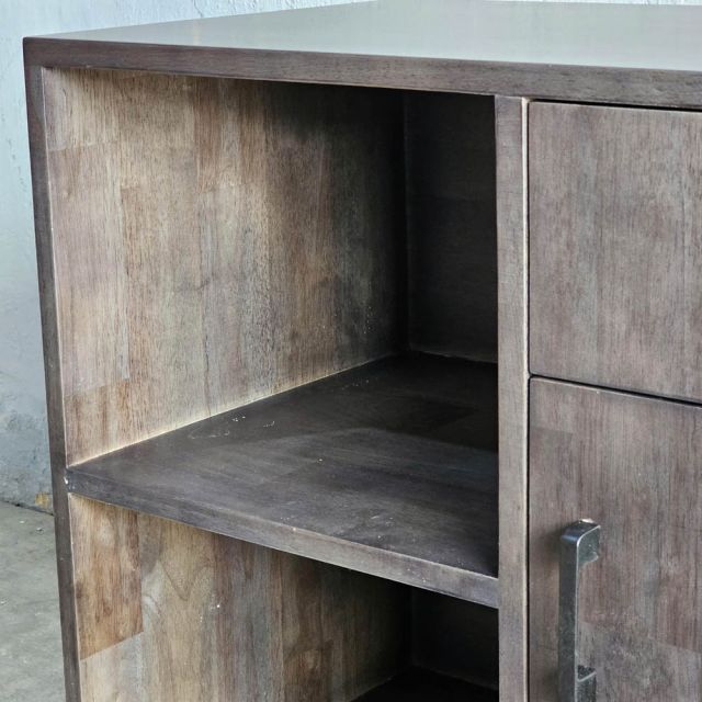 Tủ phòng ăn di động 90x40x80cm gỗ cao su TPA022