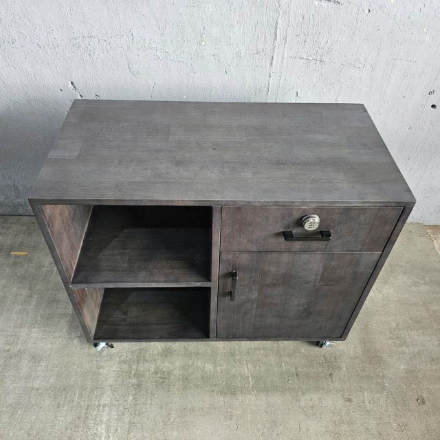 Tủ phòng ăn di động 90x40x80cm gỗ cao su TPA022