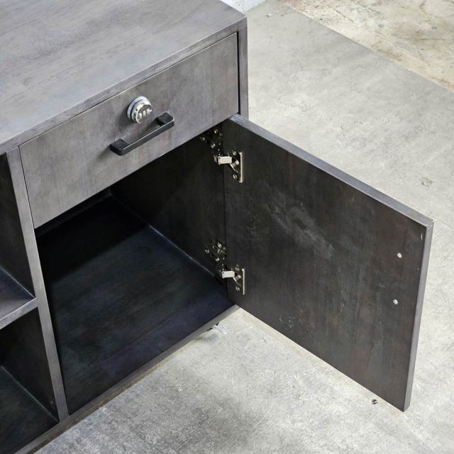 Tủ phòng ăn di động 90x40x80cm gỗ cao su TPA022