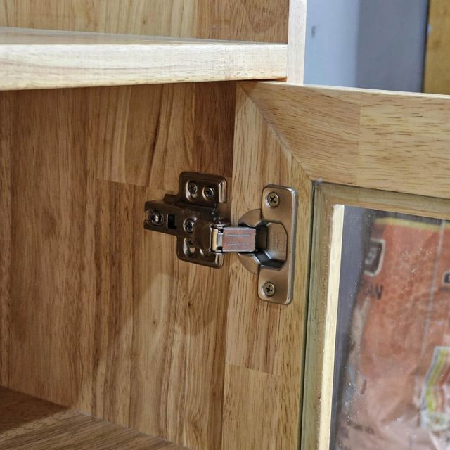 Tủ phòng ăn di động 90x40x80cm gỗ cao su TPA022