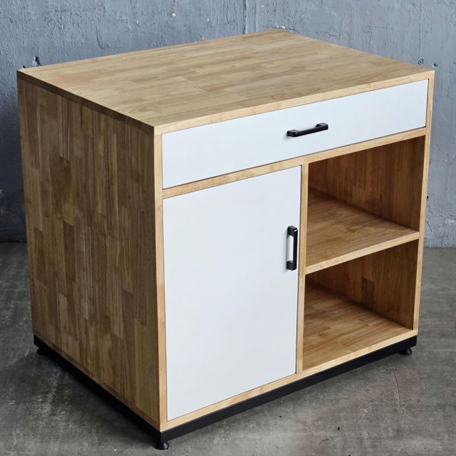 Tủ để máy rửa chén 80x60x75cm gỗ cao su KB68079