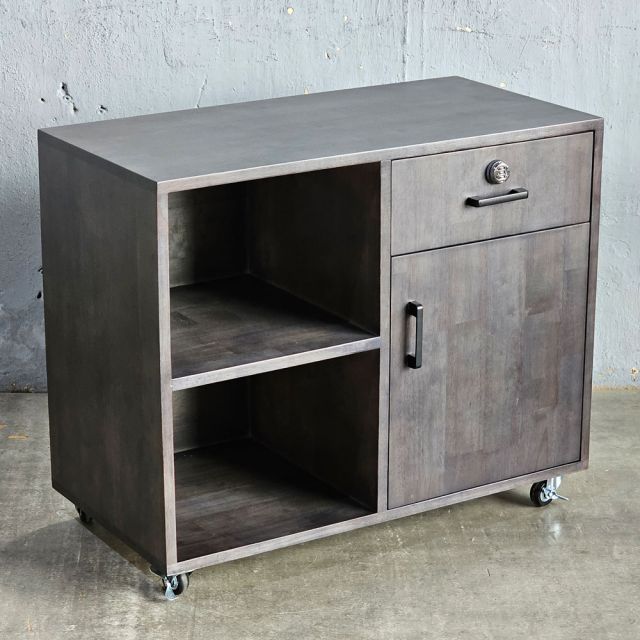 Tủ di động khóa số 80x40x65cm gỗ cao su TCN68082