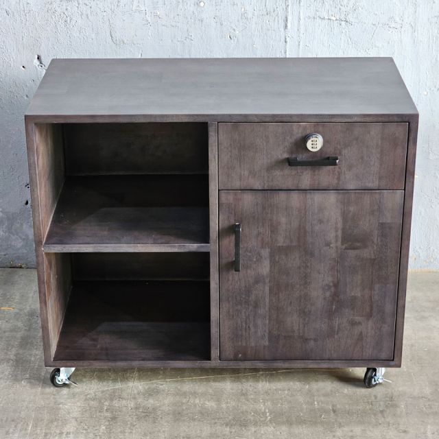 Tủ di động khóa số 80x40x65cm gỗ cao su TCN68082