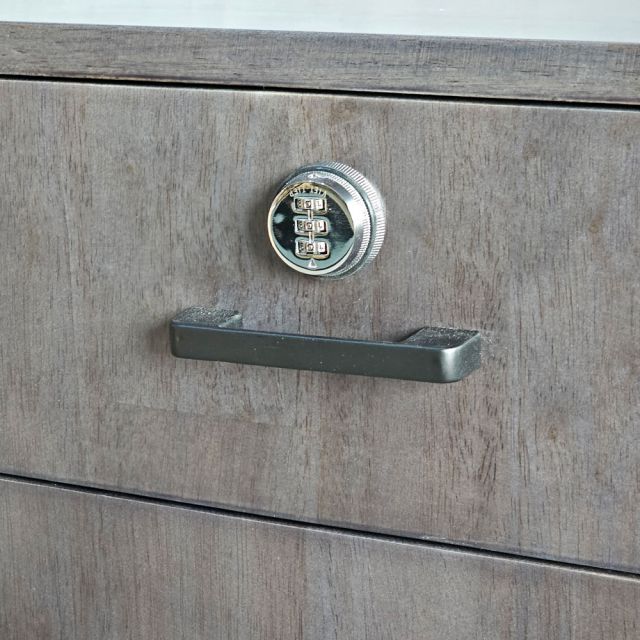 Tủ di động khóa số 80x40x65cm gỗ cao su TCN68082