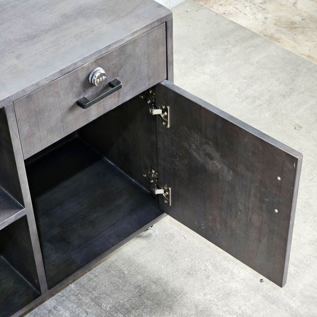 Tủ di động khóa số 80x40x65cm gỗ cao su TCN68082