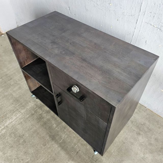 Tủ di động khóa số 80x40x65cm gỗ cao su TCN68082