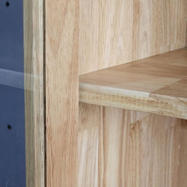 Tủ cửa kính 80x35x175cm gỗ cao su KB68080