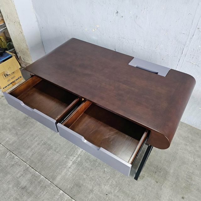 Bàn có ngăn kéo 120x60cm gỗ cao su chân chữ X BD68162