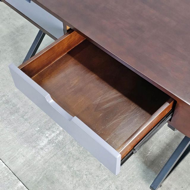 Bàn có ngăn kéo 120x60cm gỗ cao su chân chữ X BD68162