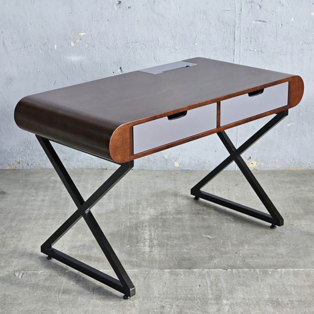 Bàn có ngăn kéo 120x60cm gỗ cao su chân chữ X BD68162