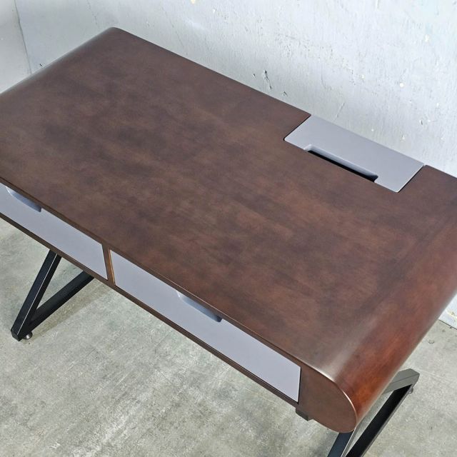 Bàn có ngăn kéo 120x60cm gỗ cao su chân chữ X BD68162