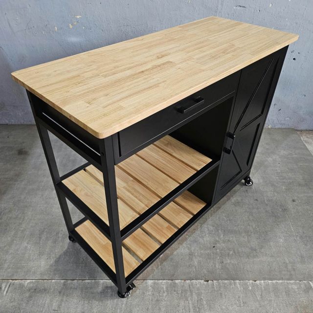 Kệ bếp di động REXO 105x45x95cm gỗ cao su KB68068