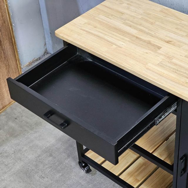 Kệ bếp di động REXO 105x45x95cm gỗ cao su KB68068