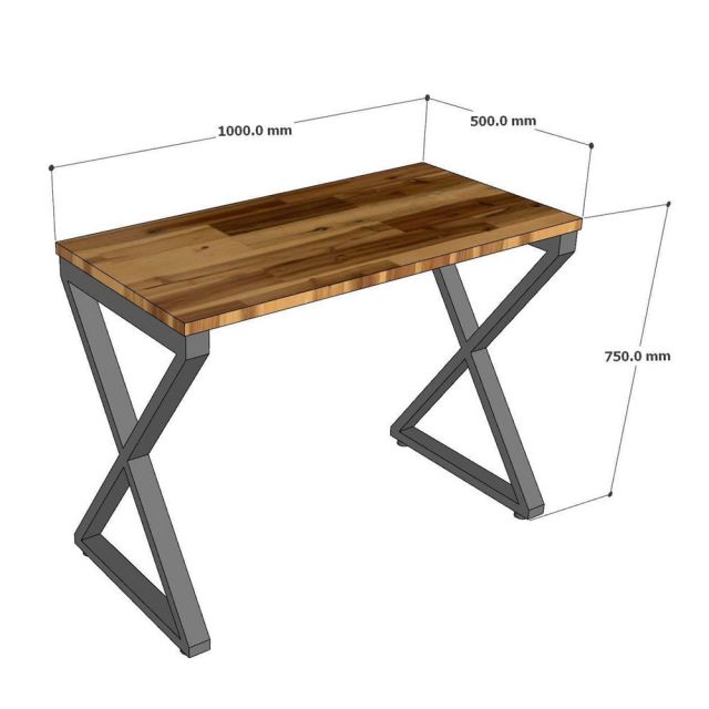 Bàn làm việc 100x50cm gỗ tràm hệ XConcept HBXC058