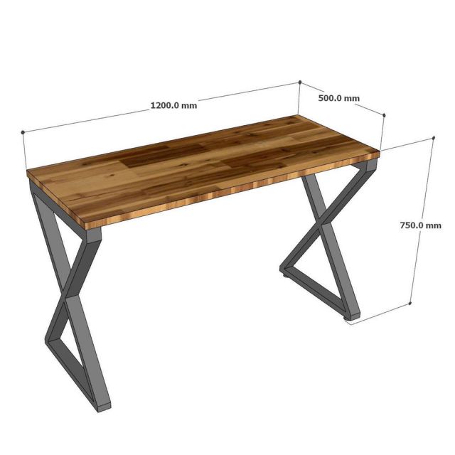 Bàn làm việc 120x50cm gỗ tràm hệ XConcept HBXC059