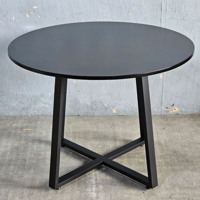 Bàn hình tròn sơn màu trắng