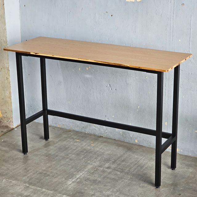 Bàn bar dài 160x60cm gỗ otim chân sắt lắp ráp BB045