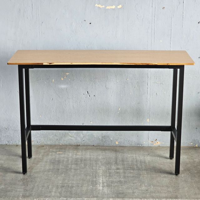 Bàn bar dài 160x60cm gỗ otim chân sắt lắp ráp BB045