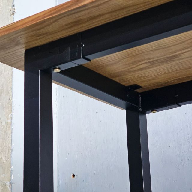 Bàn bar dài 160x60cm gỗ otim chân sắt lắp ráp BB045