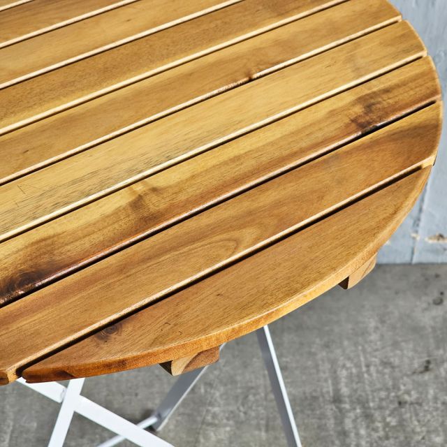 Bàn ngoài trời gấp gọn SHEFIELD 60x60cm gỗ tràm BNT015