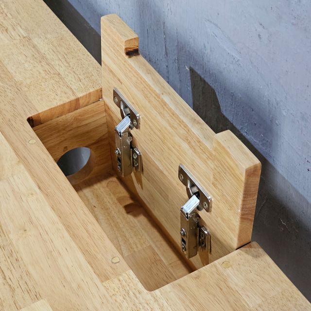 Bàn cụm 2 người có ngăn giấu tiền 240x80cm gỗ cao su HBTO048