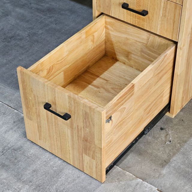 Bàn cụm 2 người có ngăn giấu tiền 240x80cm gỗ cao su HBTO049