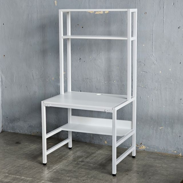 Bàn học trẻ em liền kệ 80x60x153cm gỗ cao su FD68084